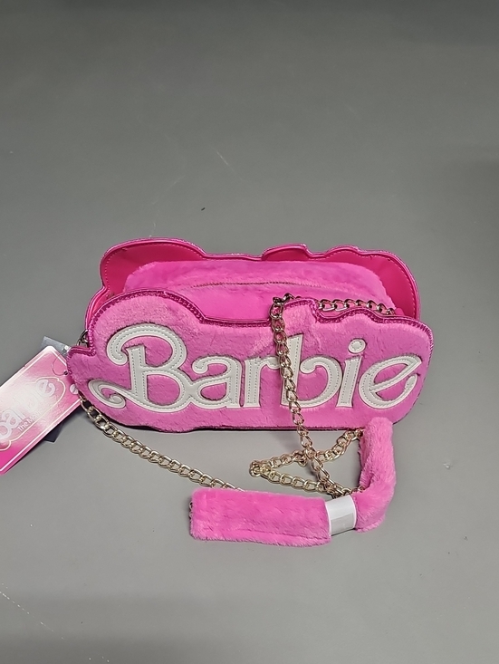 Barbie Handbags - Barbie The Movie NWT Pink Barbie Logo XBody Plush Bag Limited Edition